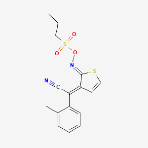 Benzeneacetonitrile, 2-methyl-alpha-[2-[[(propylsulfonyl)oxy]imino]-3(2H)-thienylidene]-