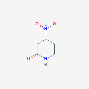 molecular formula C5H8N2O3 B12335653 4-Nitropiperidin-2-one 