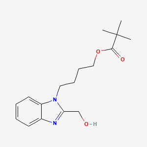 molecular formula C17H24N2O3 B12335667 4-[2-(Hydroxymethyl)-1H-benzoimidazol-1-yl]butyl Pivalate CAS No. 797032-02-1