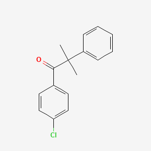 molecular formula C16H15ClO B12335719 1-(4-Chlorophenyl)-2-methyl-2-phenylpropan-1-one 