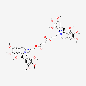 molecular formula C56H78N2O16+2 B1233573 Meso-doxacurium CAS No. 133814-18-3