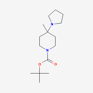 Tert-butyl 4-methyl-4-(pyrrolidin-1-yl)piperidine-1-carboxylate