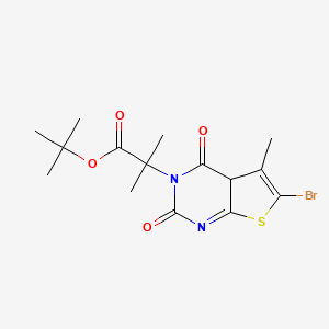 tert-butyl 2-(6-bromo-5-methyl-2,4-dioxo-4aH-thieno[2,3-d]pyrimidin-3-yl)-2-methylpropanoate