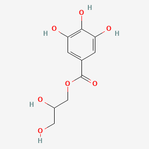 molecular formula C10H12O7 B1233581 2,3-Dihydroxypropyl 3,4,5-trihydroxybenzoate CAS No. 87087-60-3