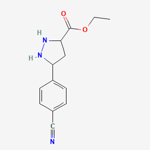 Ethyl 5-(4-cyanophenyl)pyrazolidine-3-carboxylate