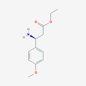 molecular formula C12H17NO3 B12335837 ethyl (3S)-3-amino-3-(4-methoxyphenyl)propanoate CAS No. 360059-20-7