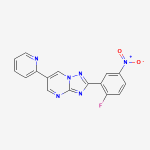 2-(2-Fluoro-5-nitrophenyl)-6-(pyridin-2-yl)-[1,2,4]triazolo[1,5-a]pyrimidine