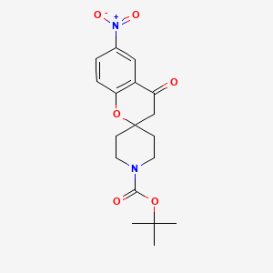 Tert-butyl 6-nitro-4-oxospiro[chromane-2,4'-piperidine]-1'-carboxylate