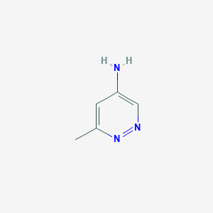 molecular formula C5H7N3 B12336010 6-Methylpyridazin-4-amine 