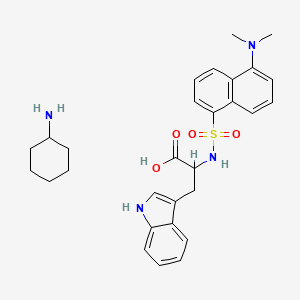 cyclohexanamine;2-[[5-(dimethylamino)naphthalen-1-yl]sulfonylamino]-3-(1H-indol-3-yl)propanoic acid