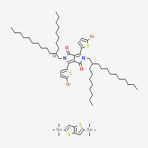 1,4-Bis(5-bromothiophen-2-yl)-2,5-bis(2-octyldodecyl)pyrrolo[3,4-c]pyrrole-3,6-dione;trimethyl-(5-trimethylstannylthieno[3,2-b]thiophen-2-yl)stannane