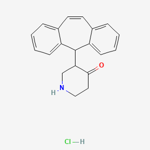 molecular formula C20H20ClNO B12336065 3-(5H-Dibenzo[a,d][7]annulen-5-yl)piperidin-4-one hydrochloride 