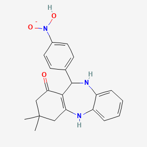 6-[4-[hydroxy(oxido)amino]phenyl]-9,9-dimethyl-6,8,10,11-tetrahydro-5H-benzo[b][1,4]benzodiazepin-7-one