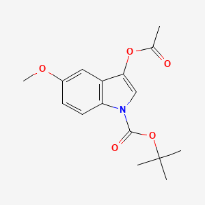 1H-Indole-1-carboxylic acid, 3-(acetyloxy)-5-methoxy-, 1,1-dimethylethyl ester