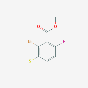 molecular formula C9H8BrFO2S B12336163 Methyl 2-Bromo-6-fluoro-3-(methylsulfanyl)benzoate CAS No. 1879026-08-0