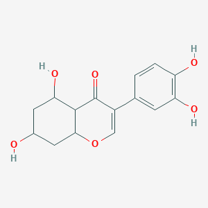 molecular formula C15H16O6 B12336174 3-(3,4-dihydroxyphenyl)-5,7-dihydroxy-4a,5,6,7,8,8a-hexahydrochromen-4-one 