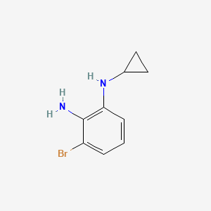 molecular formula C9H11BrN2 B12336188 3-Bromo-N1-cyclopropylbenzene-1,2-diamine CAS No. 1396554-51-0