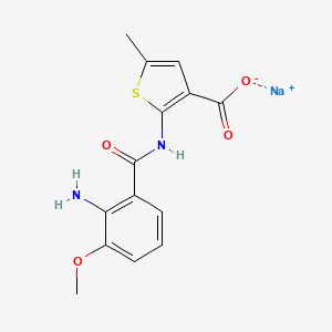 Sodium 2-(2-amino-3-methoxybenzamido)-5-methylthiophene-3-carboxylate