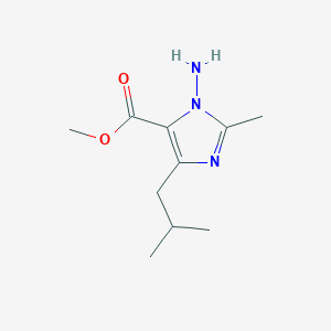 molecular formula C10H17N3O2 B12336205 methyl 1-amino-4-isobutyl-2-methyl-1H-imidazole-5-carboxylate CAS No. 1150617-79-0