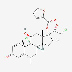 Pregna-1,4-diene-3,20-dione, 9,21-dichloro-17-[(2-furanylcarbonyl)oxy]-11-hydroxy-6,16-dimethyl-, (11beta,16alpha)-