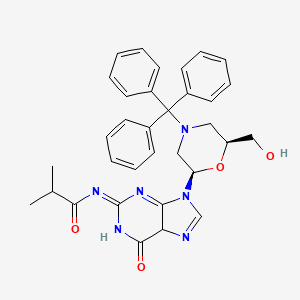 Propanamide, N-[6,9-dihydro-9-[(2R,6S)-6-(hydroxymethyl)-4-(triphenylmethyl)-2-morpholinyl]-6-oxo-1H-purin-2-yl]-2-methyl-