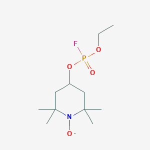 molecular formula C11H22FNO4P- B12336271 4-[Ethoxy(fluoro)phosphoryl]oxy-2,2,6,6-tetramethyl-1-oxidopiperidine 