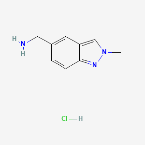 molecular formula C9H12ClN3 B12336282 (2-Methylindazol-5-yl)methanamine hydrochloride 