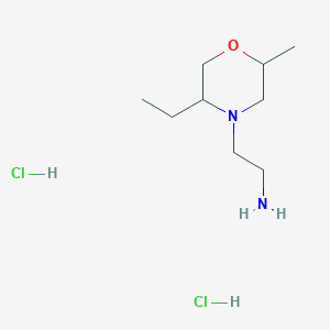 2-(5-Ethyl-2-methylmorpholin-4-yl)ethan-1-amine dihydrochloride