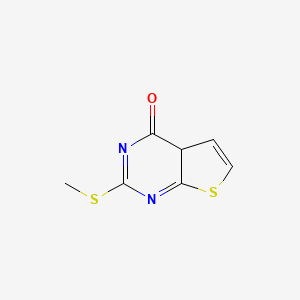 molecular formula C7H6N2OS2 B12336373 Thieno[2,3-d]pyrimidin-4(1H)-one, 2-(methylthio)- 