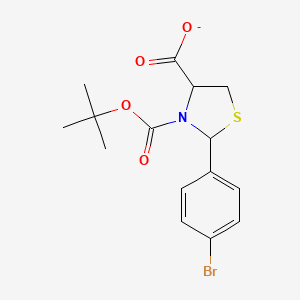 2-(4-Bromophenyl)-3-[(2-methylpropan-2-yl)oxycarbonyl]-1,3-thiazolidine-4-carboxylate