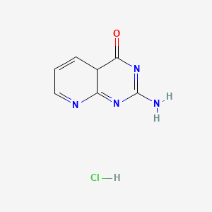 molecular formula C7H7ClN4O B12336404 2-amino-4aH-pyrido[2,3-d]pyrimidin-4-one;hydrochloride 