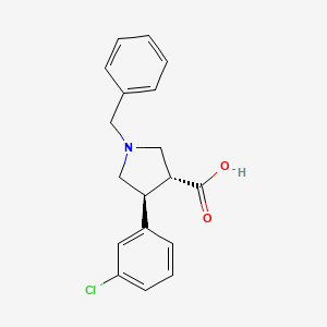 (3R,4S)-1-Benzyl-4-(3-chlorophenyl)pyrrolidine-3-carboxylic acid