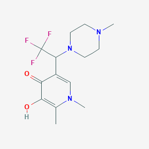 3-Hydroxy-1,2-dimethyl-5-(2,2,2-trifluoro-1-(4-methylpiperazin-1-yl)ethyl)pyridin-4(1H)-one