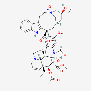 molecular formula C46H56N4O11 B12336505 22-Oxo-vincaleukoblastine 6'-Oxide 