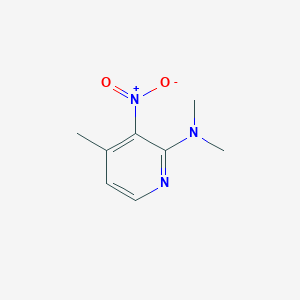 molecular formula C8H11N3O2 B12336590 2-Pyridinamine, N,N,4-trimethyl-3-nitro- CAS No. 21901-20-2