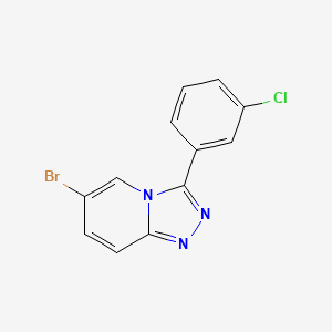 molecular formula C12H7BrClN3 B12336610 6-Bromo-3-(3-chlorophenyl)-[1,2,4]triazolo[4,3-a]pyridine 