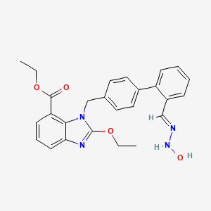 ethyl 2-ethoxy-3-[[4-[2-[(E)-(hydroxyhydrazinylidene)methyl]phenyl]phenyl]methyl]benzimidazole-4-carboxylate