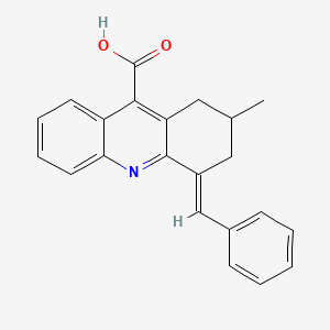 (4E)-4-benzylidene-2-methyl-2,3-dihydro-1H-acridine-9-carboxylic acid