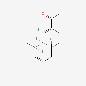 molecular formula C14H22O B1233666 3-Methyl-4-(2,4,6-trimethyl-3-cyclohexen-1-yl)-3-buten-2-one CAS No. 67801-29-0