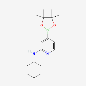 N-Cyclohexyl-4-(4,4,5,5-tetramethyl-1,3,2-dioxaborolan-2-YL)pyridin-2-amine