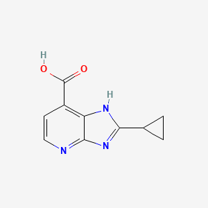 molecular formula C10H9N3O2 B12336700 3H-Imidazo[4,5-b]pyridine-7-carboxylic acid, 2-cyclopropyl- 