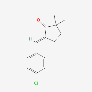 molecular formula C14H15ClO B12336710 (e)-5-(4-Chlorobenzylidene)-2,2-dimethylcyclopentan-1-one CAS No. 164058-20-2