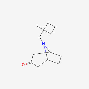 molecular formula C13H21NO B12336713 8-Azabicyclo[3.2.1]octan-3-one, 8-[(1-methylcyclobutyl)methyl]- CAS No. 1263285-17-1