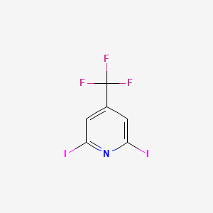 molecular formula C6H2F3I2N B12336728 2,6-Diiodo-4-(trifluoromethyl)pyridine 