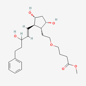 molecular formula C23H34O6 B1233675 methyl 4-[2-[(1R,2R,3R,5S)-3,5-dihydroxy-2-[(E)-3-hydroxy-5-phenylpent-1-enyl]cyclopentyl]ethoxy]butanoate CAS No. 55444-88-7
