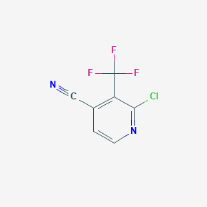 molecular formula C7H2ClF3N2 B12336758 2-Chloro-3-(trifluoromethyl)isonicotinonitrile 