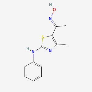 (NE)-N-[1-(2-anilino-4-methyl-1,3-thiazol-5-yl)ethylidene]hydroxylamine