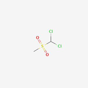 molecular formula C2H4Cl2O2S B12336770 Methane, dichloro(methylsulfonyl)- CAS No. 37557-96-3