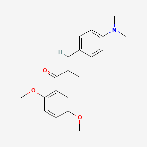 molecular formula C20H23NO3 B1233680 1-(2,5-Dimethoxyphenyl)-3-(4-(dimethylamino)phenyl)-1-methyl-2-propen-1-one CAS No. 124711-23-5