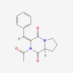 molecular formula C16H16N2O3 B1233682 N-Acetyldehydrophenylalanylproline diketopiperazine CAS No. 36199-70-9